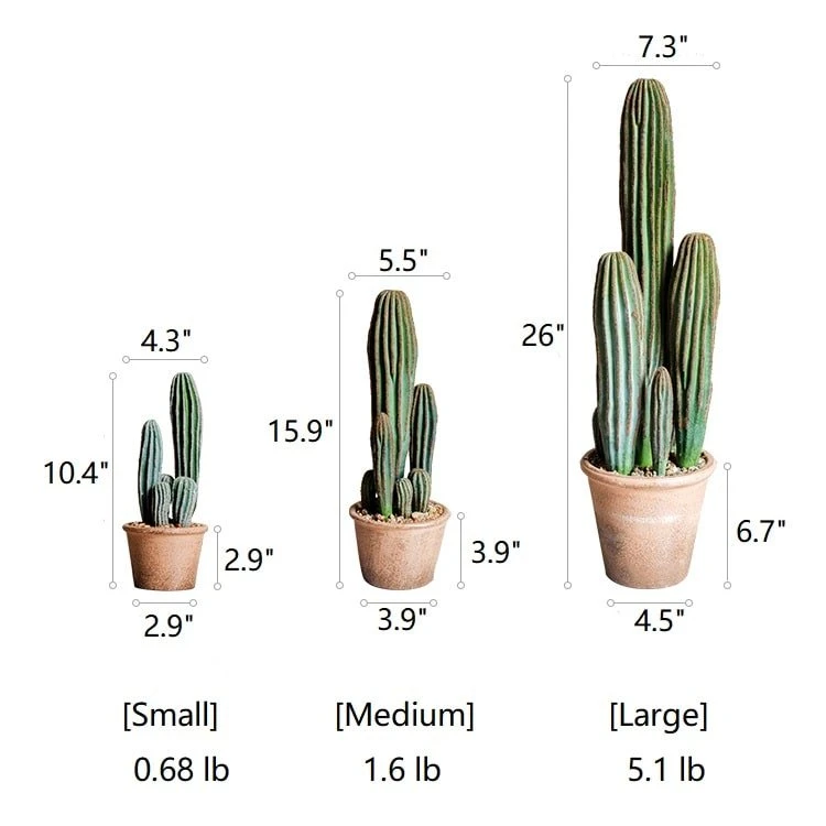 Artificial Cactus In Brown Pot – Realistic Faux Plant (3 Sizes) 13 Artificial Cactus In Brown Pot – Realistic Faux Plant (3 Sizes) - Image 11