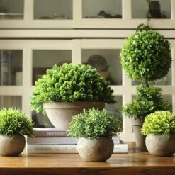 Artificial Faux Boxwood Topiary In Various Designs -Eds Plant Shop artificial faux boxwood topiary in various designs 395400
