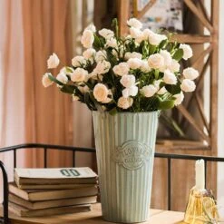 Artificial Flower Eco PE Camellia Bloom Stem Set In White 16" Tall -Eds Plant Shop artificial flower eco pe camellia bloom stem set in white 16 tall 591741