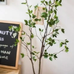 Green Leaf Faux Tree In Pot – 5′ & 6′ Handmade Silk Plant -Eds Plant Shop artificial green leaf faux tree in pot 200327