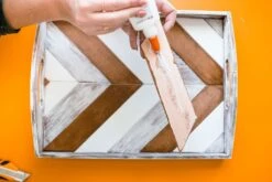 Chevron Wood Tray Kit -Eds Plant Shop chevron wood tray kit 127106