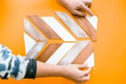 Chevron Wood Tray Kit -Eds Plant Shop chevron wood tray kit 845511