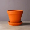 Classic Terracotta Planter Pot With Matching Water Saucer -Eds Plant Shop classic terracotta planter pot with matching water saucer 464350