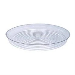 Clear Round Plastic Saucer For Pots & Planters -Eds Plant Shop clear round plastic saucer for pots planters 113165