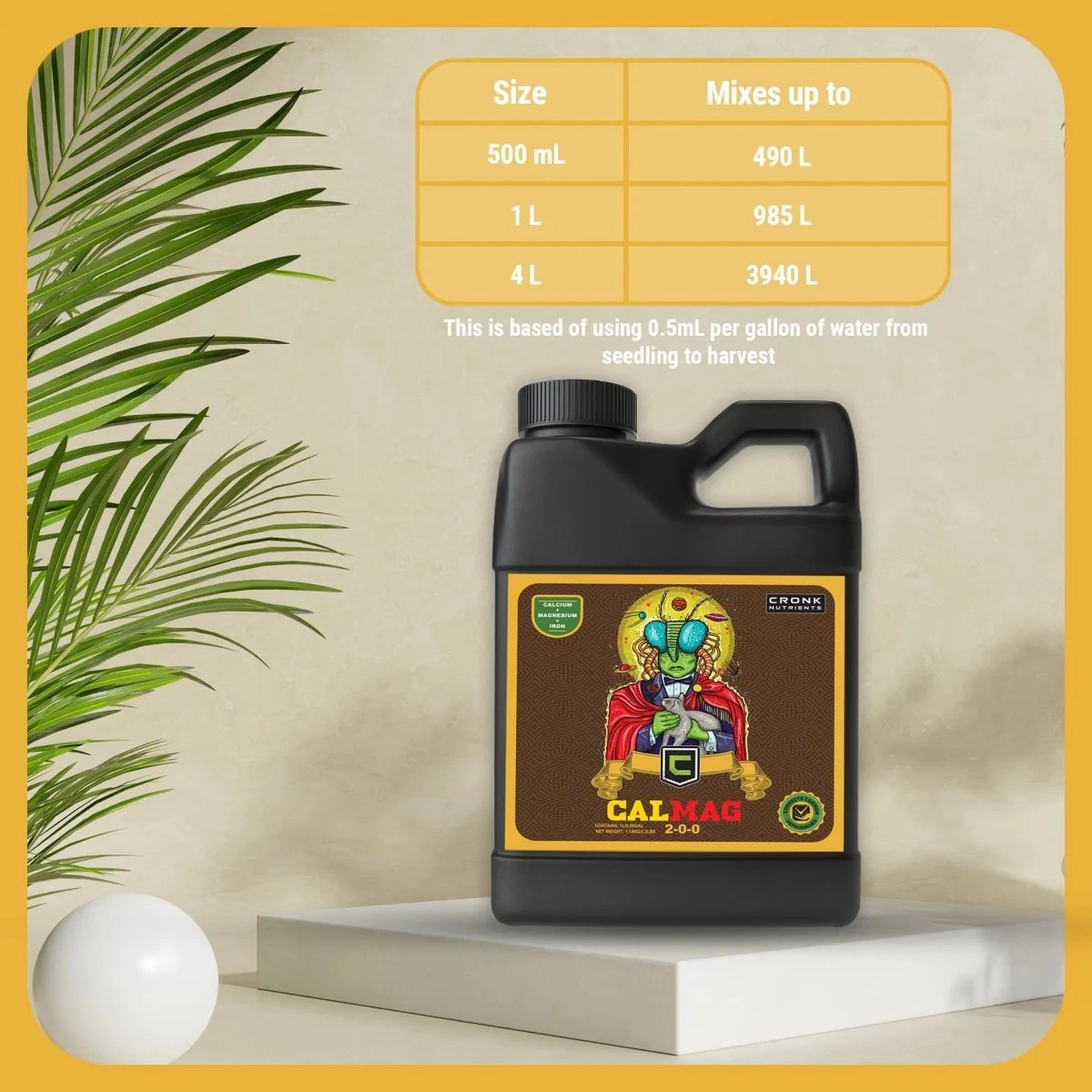 Cronk Nutrients CalMag 2-0-0 | Calcium, Magnesium & Iron Plant Supplement 9 Cronk Nutrients CalMag 2-0-0 | Calcium, Magnesium & Iron Plant Supplement - Image 7