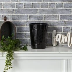 10-in Farmhouse Black Country Pail Planter