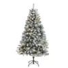 Flocked Rock Springs Spruce Tree | 6' Pre-Lit Artificial Christmas Tree -Eds Plant Shop flocked rock springs spruce tree 6 pre lit artificial christmas tree 209298