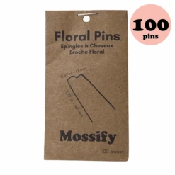 Floral Greening Pins (100-Pack) – Stainless Steel Pins For Moss Poles & Wreaths
