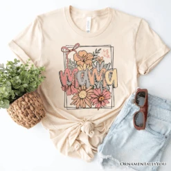 Floral Mama Coquette Bow Pastel T-Shirt, White And Natural Boho Tee With Spring Flower -Eds Plant Shop floral mama coquette bow pastel t shirt white and natural boho tee with spring flower 850986