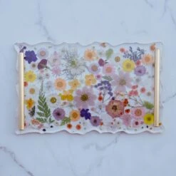 Floral Resin Serving Tray Kit