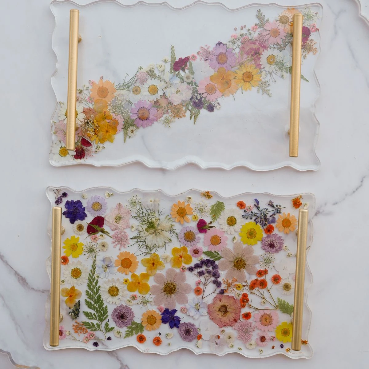 Floral Resin Serving Tray Kit 4 Floral Resin Serving Tray Kit - Image 2