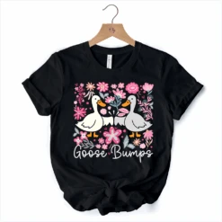 Funny Goose Bumps Floral T-Shirt, White, Natural And Black Sarcastic Goose Tee Gifts -Eds Plant Shop funny goose bumps floral t shirt white natural and black sarcastic goose tee gifts 541999