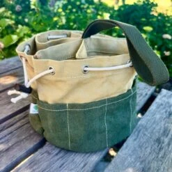 Garden Bucket Bag - Heavy Waxed Canvas -Eds Plant Shop garden bucket bag heavy waxed canvas 987597