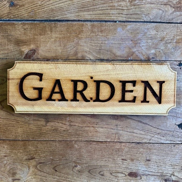 Garden Sign - Made In USA With American Cedar 3 Garden Sign - Made In USA With American Cedar