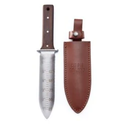 Hori Hori Garden Knife With Walnut Handle & Leather Sheath