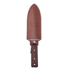 Hori Hori Garden Knife With Walnut Handle & Leather Sheath -Eds Plant Shop hori hori garden knife with walnut handle leather sheath 981590