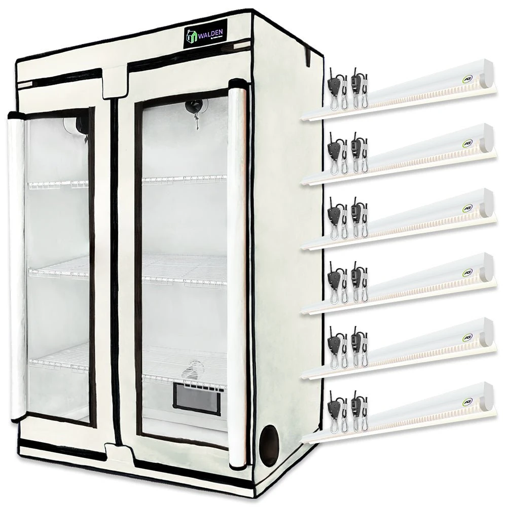 House Plants 3-Tier Walden White LED Grow Tent Kit 4 House Plants 3-Tier Walden White LED Grow Tent Kit - Image 2