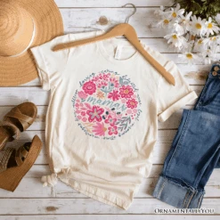 Inspiring Floral Mama T-Shirt, White, Black And Natural Boho Tee For Strong And Loving Mothers -Eds Plant Shop inspiring floral mama t shirt white black and natural boho tee for strong and loving mothers 340332