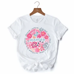 Inspiring Floral Mama T-Shirt, White, Black And Natural Boho Tee For Strong And Loving Mothers -Eds Plant Shop inspiring floral mama t shirt white black and natural boho tee for strong and loving mothers 498652