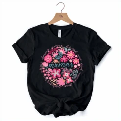Inspiring Floral Mama T-Shirt, White, Black And Natural Boho Tee For Strong And Loving Mothers -Eds Plant Shop inspiring floral mama t shirt white black and natural boho tee for strong and loving mothers 676757