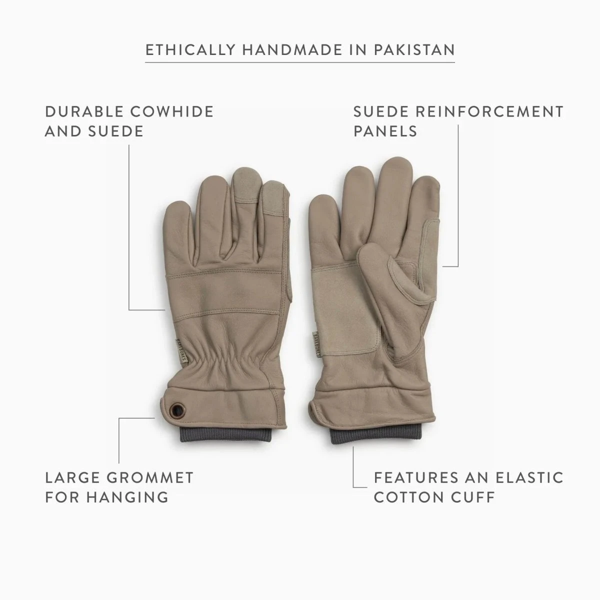 Barebones Kunar Glove: Premium All-Purpose Work Glove: Natural/Yellow 7 Barebones Kunar Glove: Premium All-Purpose Work Glove: Natural/Yellow - Image 5