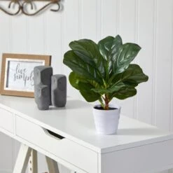 Lifelike 11-in Faux Fiddle Leaf Fig – Perfect Indoor Greenery -Eds Plant Shop lifelike 11 faux fiddle leaf fig perfect indoor greenery 958285