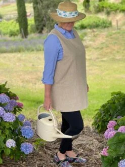 Linen Apron – French Style Crossback Apron For Home, Shop, And Garden -Eds Plant Shop linen apron french style crossback apron for home shop and garden 758365