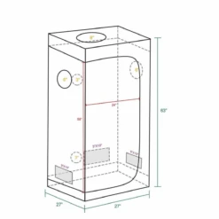 Mars Hydro 2' 4" X 2' 4" X 5' 4" Grow Tent - Compact & Durable -Eds Plant Shop mars hydro 2 4 x 2 4 x 5 4 grow tent compact durable 801064