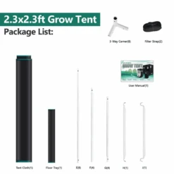 Mars Hydro 2' 4" X 2' 4" X 5' 4" Grow Tent - Compact & Durable -Eds Plant Shop mars hydro 2 4 x 2 4 x 5 4 grow tent compact durable 907705