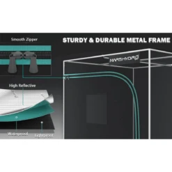 Mars Hydro 2' X 2' X 4' 8" Indoor Grow Tent – 1680D Oxford, Lightproof, Durable -Eds Plant Shop mars hydro 2 x 2 x 4 8 indoor grow tent 1680d oxford lightproof durable 540990