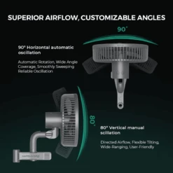 Mars Hydro 6" Auto-Oscillating Clip Fan -Eds Plant Shop mars hydro 6 auto oscillating clip fan 278028