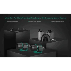 Mars Hydro 6" Inline Duct Fan & Carbon Filter Combo With Speed Controller -Eds Plant Shop mars hydro 6 inline duct fan carbon filter combo with speed controller 532491