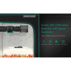 Mars Hydro 6" Inline Duct Fan & Carbon Filter Combo With Speed Controller -Eds Plant Shop mars hydro 6 inline duct fan carbon filter combo with speed controller 562422