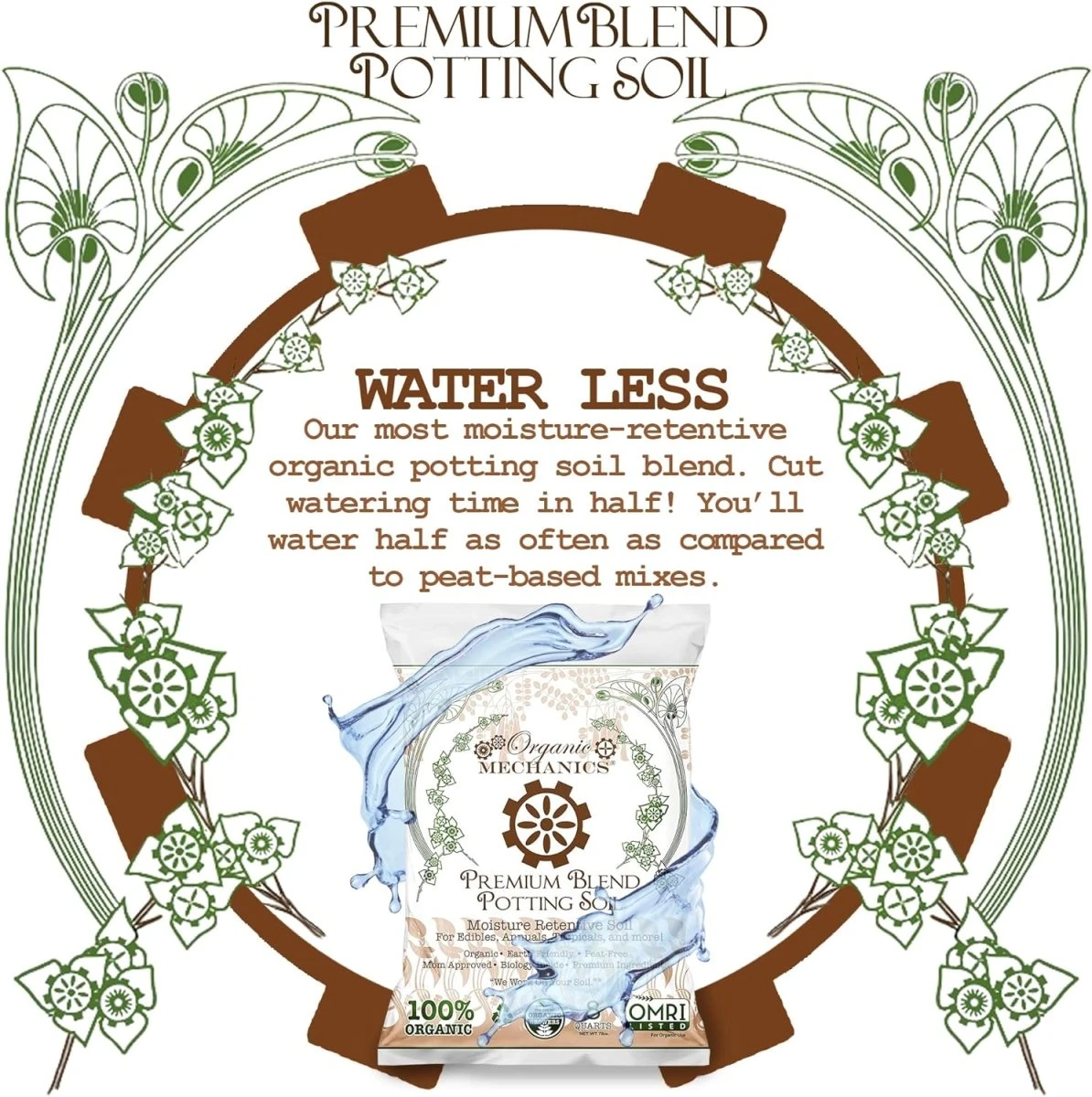 Organic Mechanics Premium Blend Potting Soil - Peat-Free (8 Dry Quarts) 6 Organic Mechanics Premium Blend Potting Soil - Peat-Free (8 Dry Quarts) - Image 4