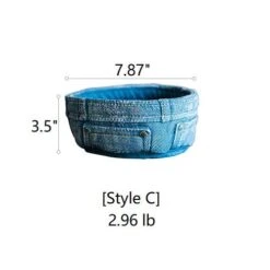 Pants For Plants – Blue Jeans Cement Planter With Drainage Hole -Eds Plant Shop pants for plants blue jeans cement planter with drainage hole 220092