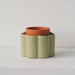 Paula Self Watering Planter Pot - Sage Green