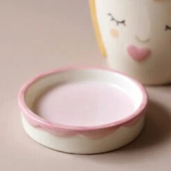 Pink Face Ceramic Planter And Tray, 9cm -Eds Plant Shop pink face ceramic planter and tray 9cm 425450