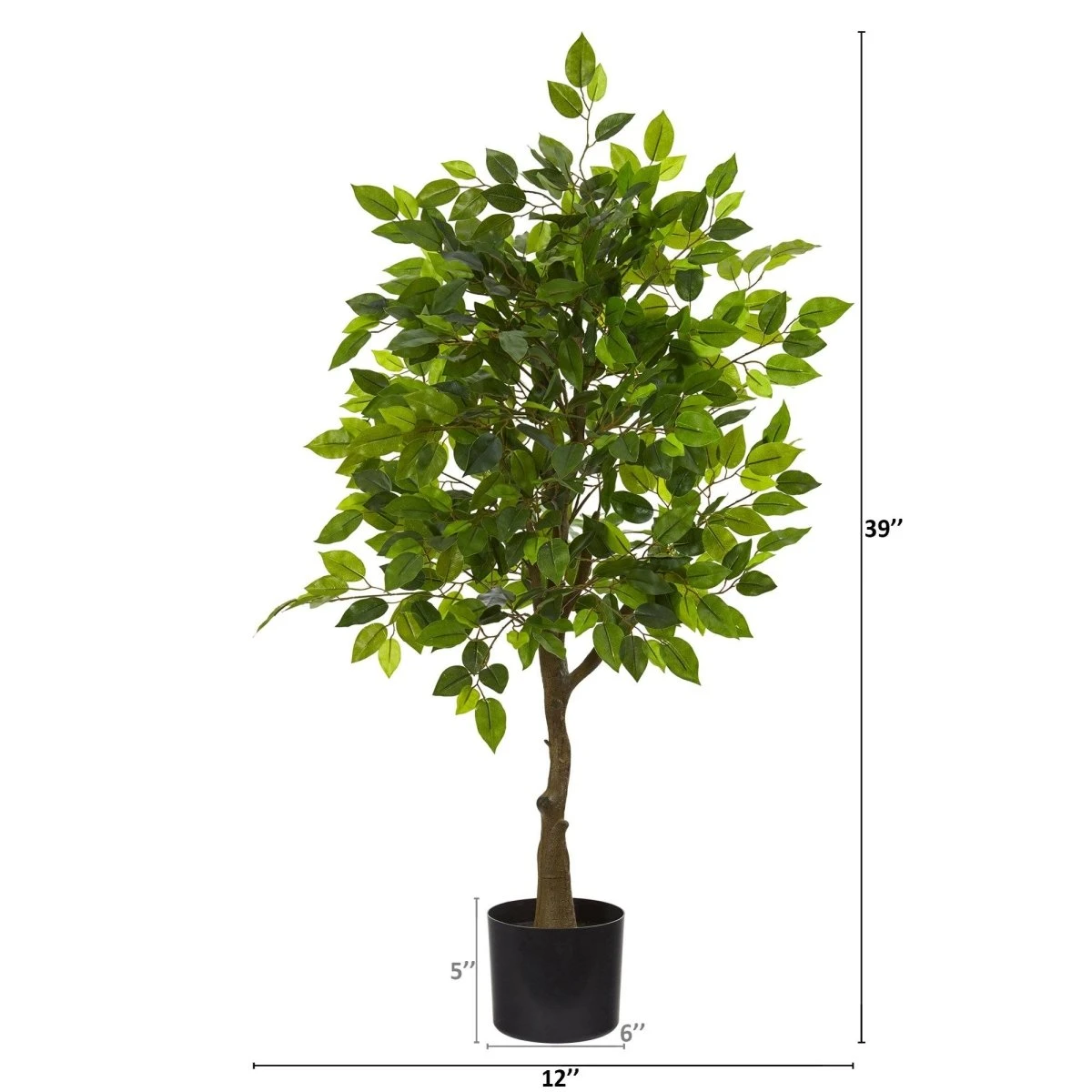 39-In Tall Realistic Artificial Ficus Tree –Indoor/Outdoor Beauty 4 39-In Tall Realistic Artificial Ficus Tree –Indoor/Outdoor Beauty - Image 2