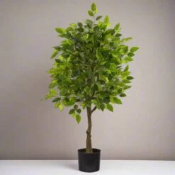 39-In Tall Realistic Artificial Ficus Tree –Indoor/Outdoor Beauty