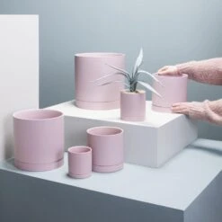 Romey Planter Pot With Water Saucer 4.75 Inch -Eds Plant Shop romey planter pot with water saucer 475 inch 776475