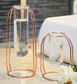 Rose Gold Propagation Station & Vase -Eds Plant Shop rose gold propagation station vase 732444