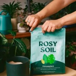 Rosy Soil Organic Indoor Potting Mix- Houseplant 8qt. -Eds Plant Shop rosy soil organic indoor potting mix houseplant 8qt 714935