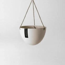 8" Upcycled Hanging Planters -Eds Plant Shop signature stone hanging planter pot 8 inch round bottom 316715