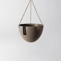 8" Upcycled Hanging Planters -Eds Plant Shop signature stone hanging planter pot 8 inch round bottom 748946