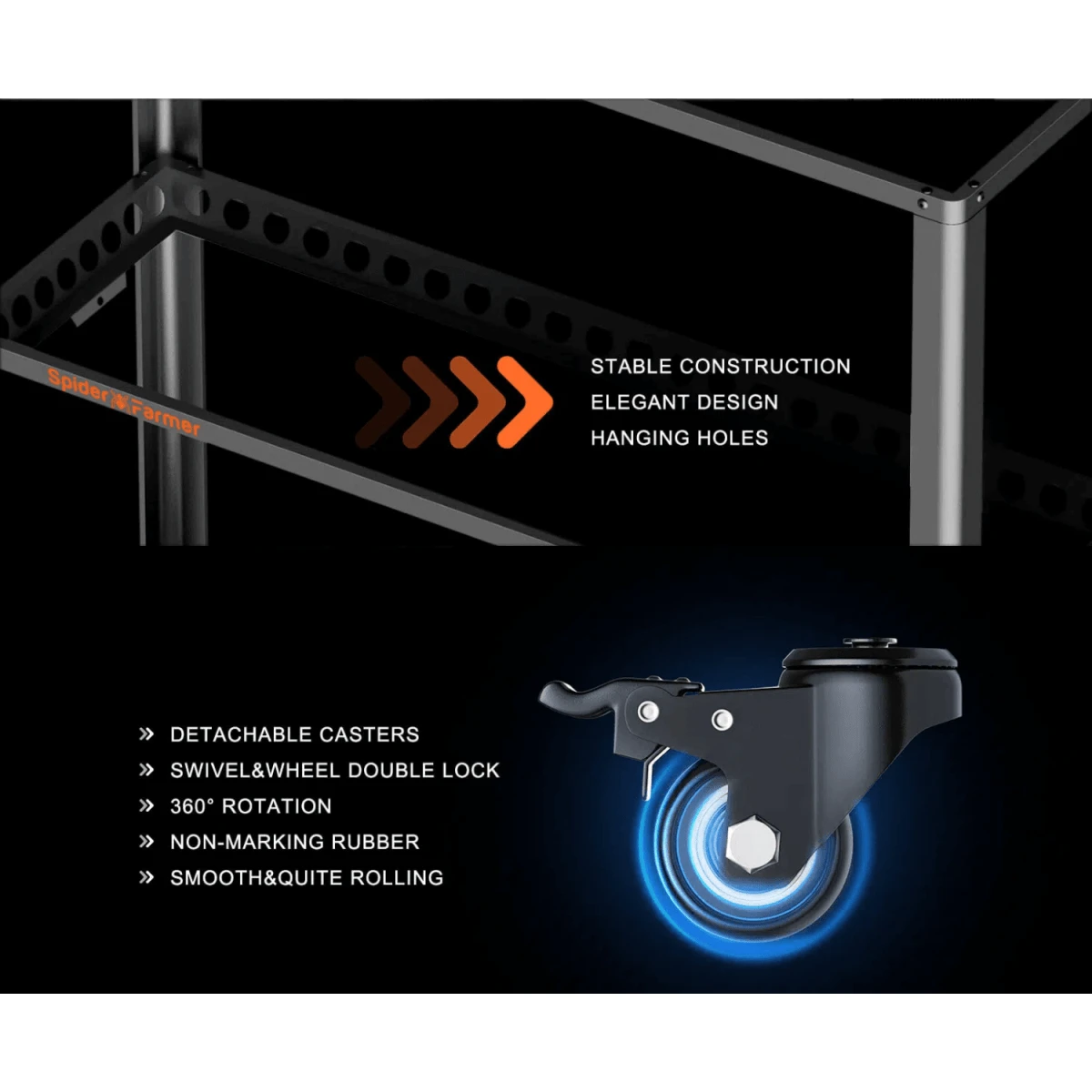 Spider Farmer 3 Tier Metal Plant Stand With Trays 12 Spider Farmer 3 Tier Metal Plant Stand With Trays - Image 10