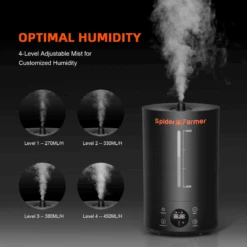 Spider Farmer Cool Mist Humidifier 6L | Compact Humidity Solution For Grow Tents -Eds Plant Shop spider farmer cool mist humidifier 6l compact humidity solution for grow tents 517156