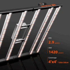 Spider Farmer SE5000 480W Dimmable Full Spectrum LED Grow Light -Eds Plant Shop spider farmer se5000 480w dimmable full spectrum led grow light 848313