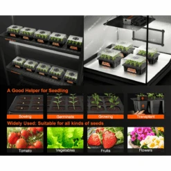 Spider Farmer Seed Starting Trays (4-Pack) | 12-Cell Trays With Domes For Optimal Germination -Eds Plant Shop spider farmer seed starting trays 4 pack 12 cell trays with domes for optimal germination 615460
