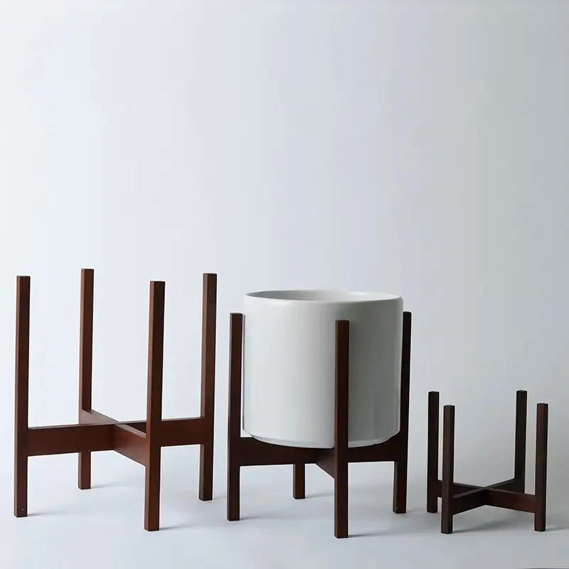 Square-Leg Mahogany Plant Stand — Adjustable Height, Indoor/Outdoor 6 Square-Leg Mahogany Plant Stand — Adjustable Height, Indoor/Outdoor - Image 4