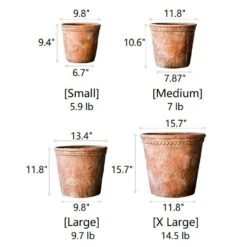 Terracotta & Concrete Planter Pot -Eds Plant Shop terracotta concrete planter pot 496414